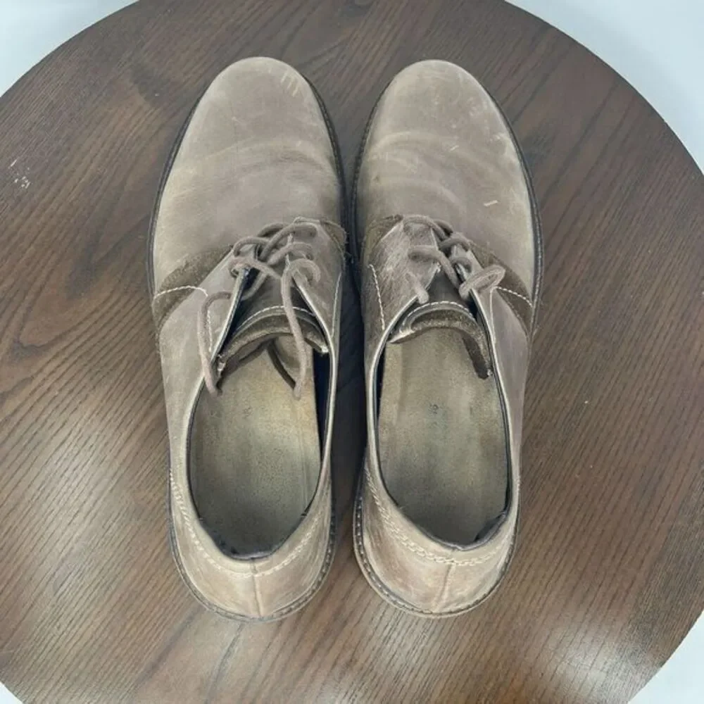 Naot Lindi Shoes Men 46 / 13-13.5 Brown Leather Derby Oxford Plain Toe Lug Dress